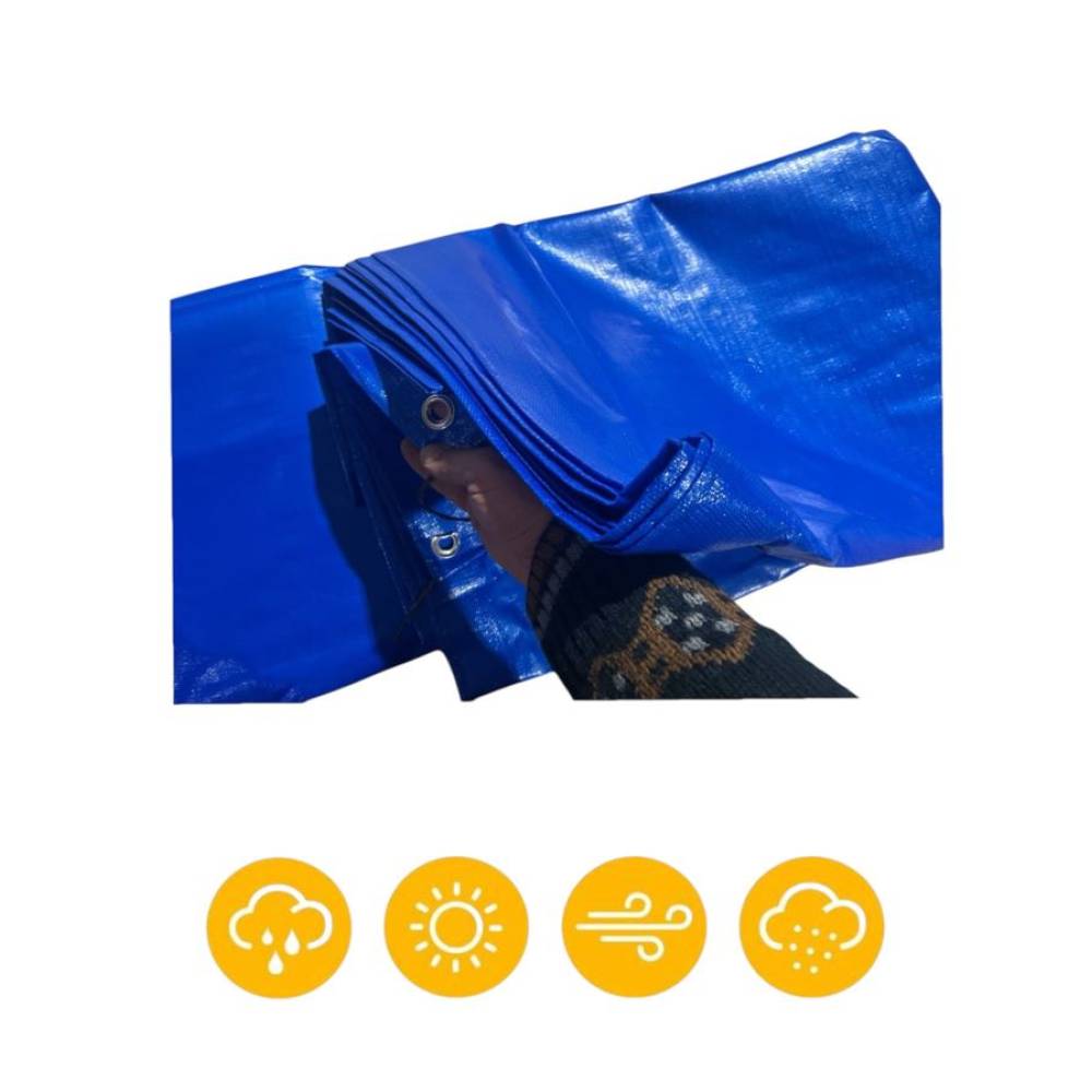 Prelata impermeabila cu inele prindere 6 x 6 m, 175g/mp albastra