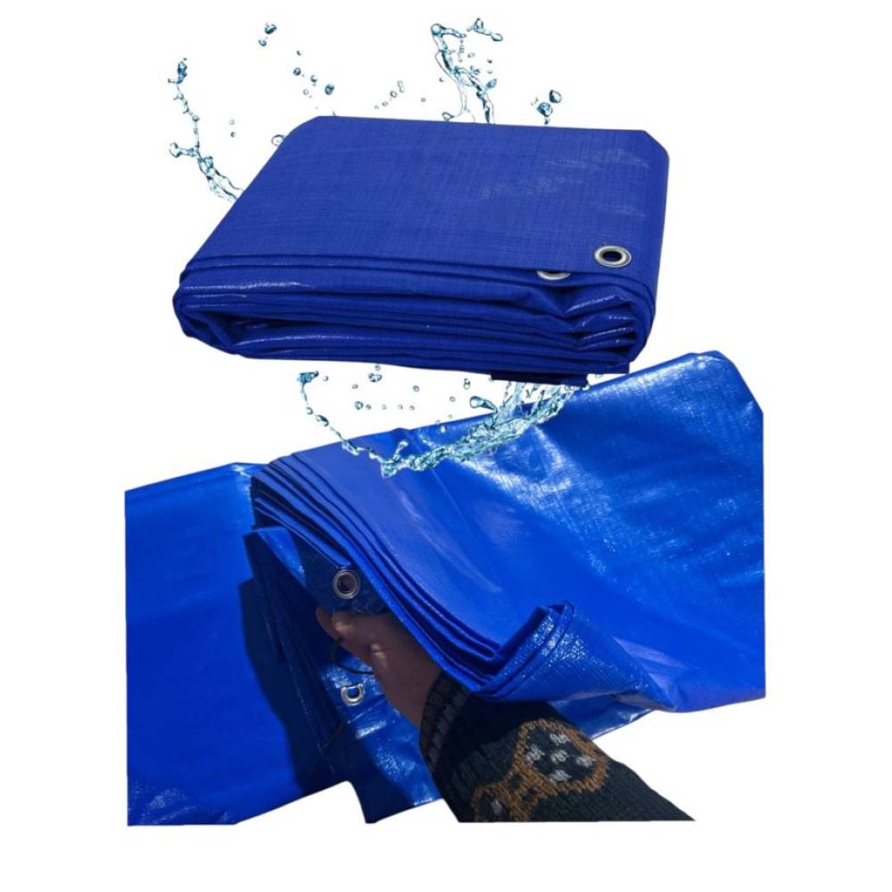 Prelata impermeabila cu inele prindere 6 x 6 m, 175g/mp albastra