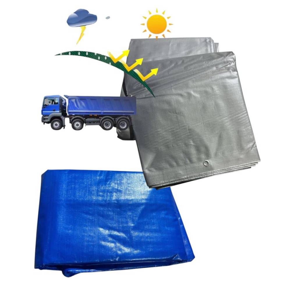 Prelata impermeabila cu inele prindere 6 x 6 m, 175g/mp albastra