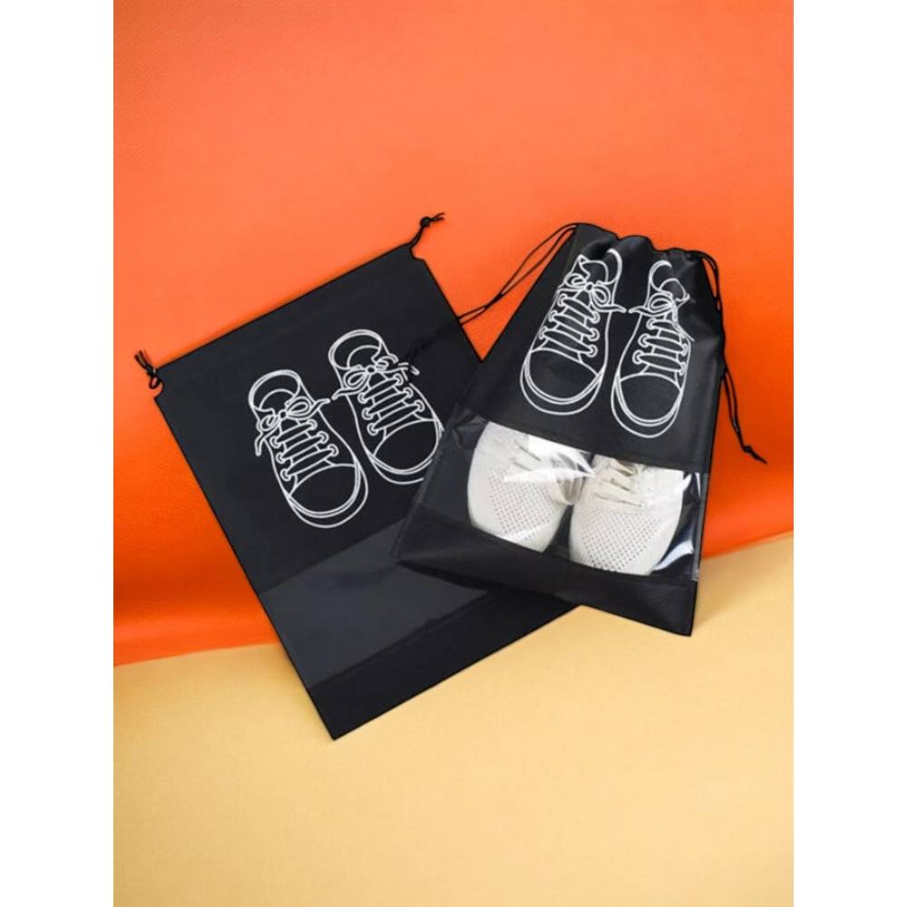 Sac depozitare incaltaminte, 27x36cm Negru