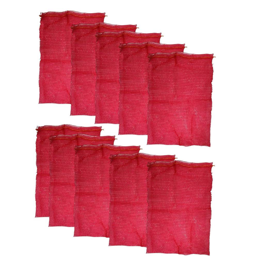 Saci plasa (raschel) rosii, 5 kg, 100 buc (27 x 35 cm)