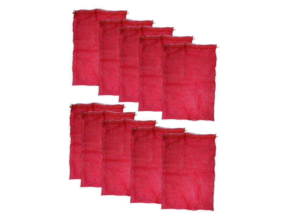 Saci Raschel Rosu 5kg, 27x35cm, set 100 buc