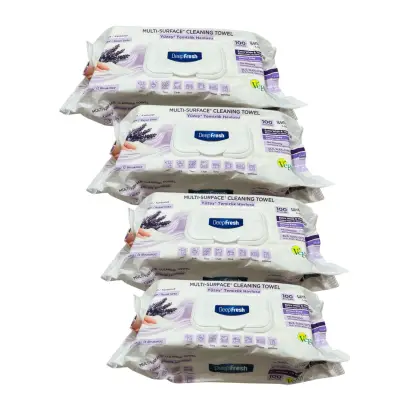 Deep fresh bicarbonat si otet (servetele umede) 100 buc, lavanda 3+1 gratis