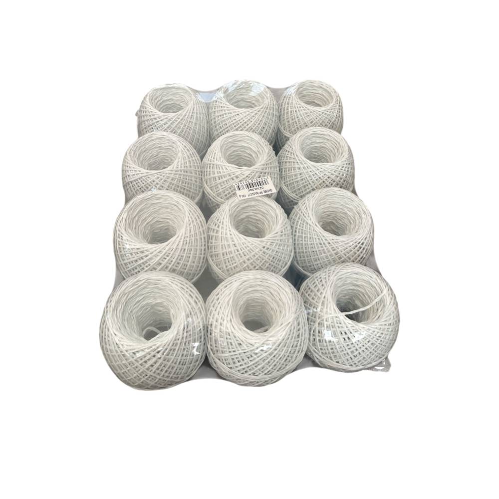 Sfoara polipropilena alba fir rasucit 100g, set 12buc