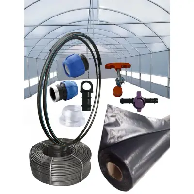 Sistem de picurare cu tub 20/100m, folie mulcire si conectica