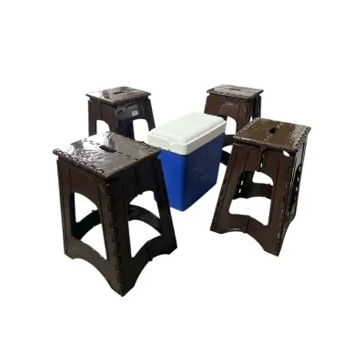 Set lada frigorifica portabila 24 litri + 4 x taburet pliabil