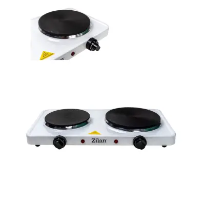 Plita electrica cu termostat reglabil 2 ochi 2500W Alba