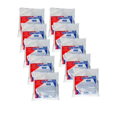 Set 10 x soda caustica Kynita (fulgi) 1 kg, Hidroxid de sodiu
