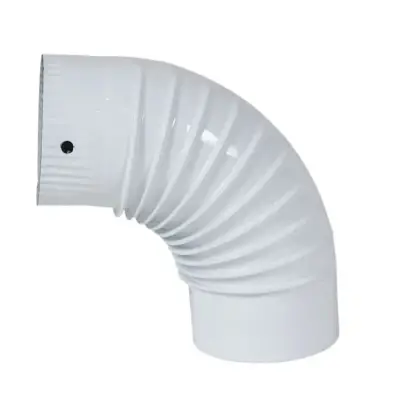 Cot emailat evacuare fum Alb, Q120 mm