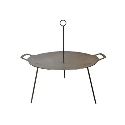 Gratar disc cu maner din otel 60 cm (camping)