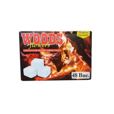 Pastile aprins focul albe Woods, 48buc/cutie 