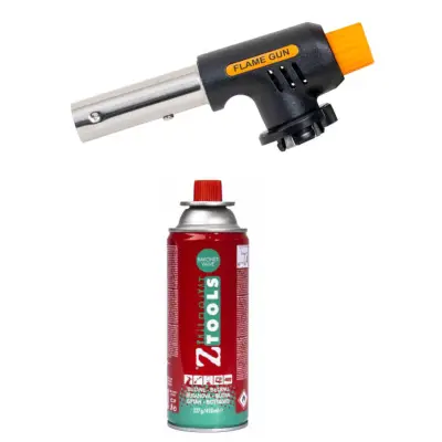 Butelie gaz - spray pentru aragaze portabile, 410ml + Lampa instalator 