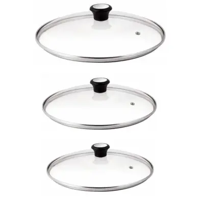Set capace termorezistente, rotunde 20, 22 si 24cm