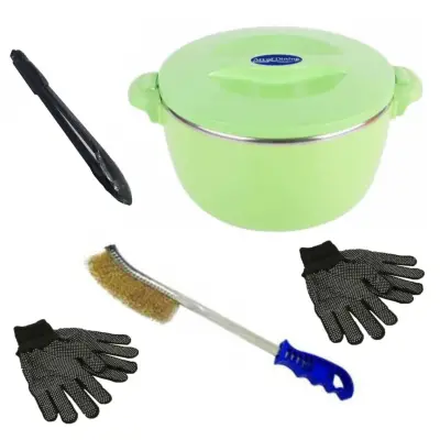 Set caserola termica inox 6 litri, cu capac si accesorii