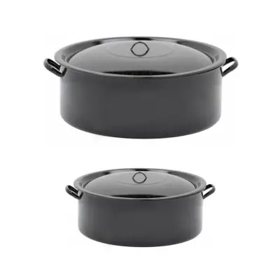 Set cratita Emailata cu capac 8l si 10l 