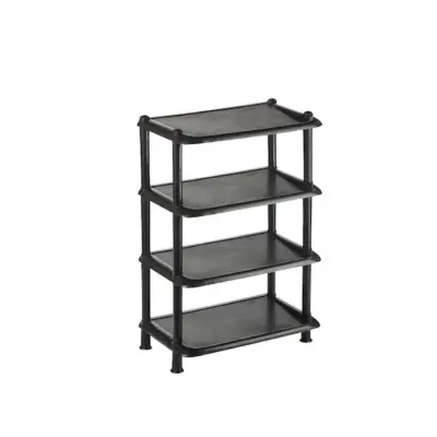 Suport pantofi 4 polite negru (papuci, incaltaminte)