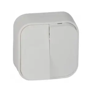 Intrerupator dublu Forix Legrand Alb - montaj aparent