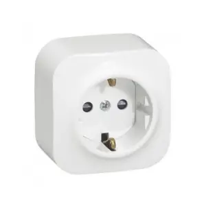 Priza simpla cu impamantare Forix Legrand Alb - montaj aparent