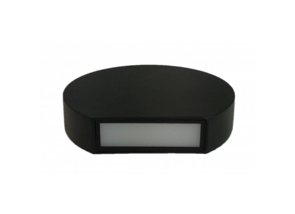 Aplica LED Perete Neagra Semicerc 7W, lumina calda, cu protectie IP65 Aplica LED Perete Neagra Semicerc 7W, lumina calda, cu protectie IP65