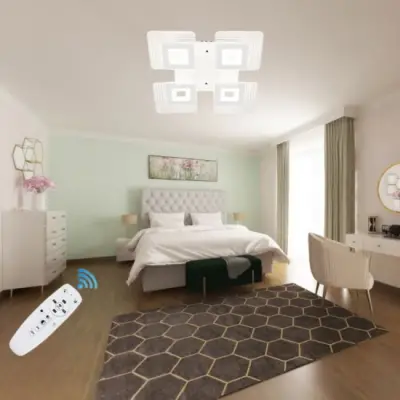 Lustra LED Pallas cu telecomanda 72W , 4 brate 3 culori