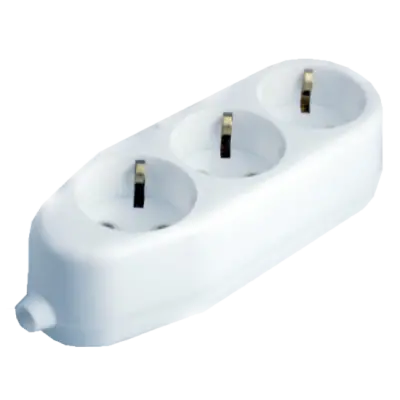 Cap prelungitor ceramic cu 3 prize