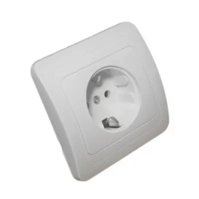 Priza simpla cu Contact de protectie - montaj incastrat