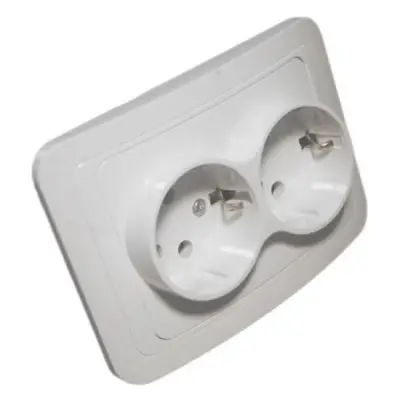 Priza dubla cu Contact de protectie - montaj incastrat