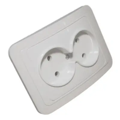 Priza dubla fara Contact de protectie - montaj incastrat