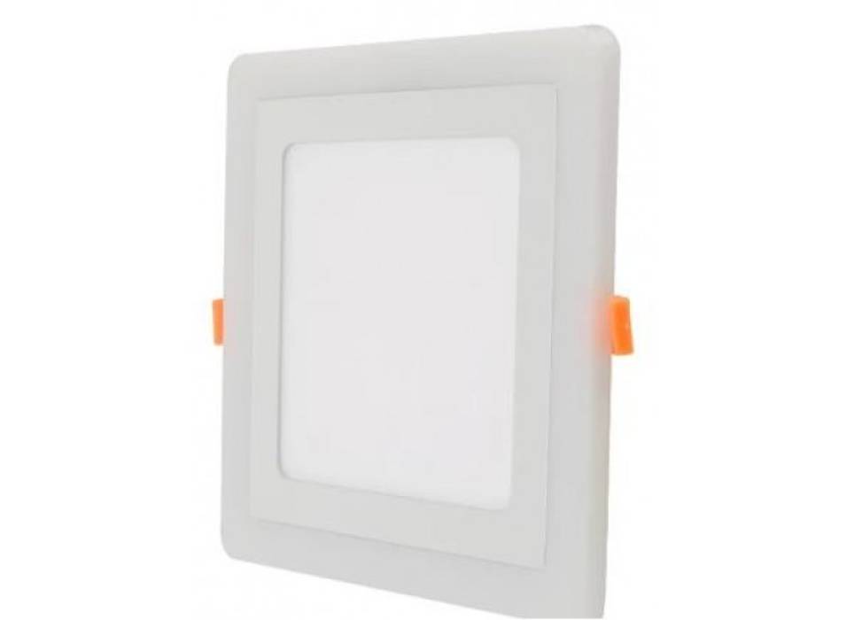 Spot LED Patrat Doua Culori 18+6W 3000k-6500k Trei Functii