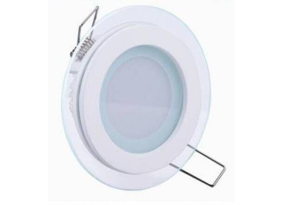 Spot Led Rotund Rama Transparenta 18W/6500K lumina rece