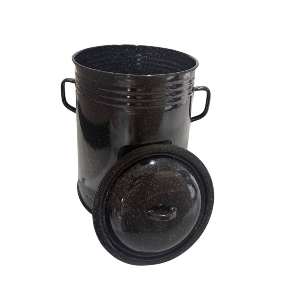 Garnita emailata 30 litri neagra (bidon untura) Garnita emailata 30 litri neagra (bidon untura)
