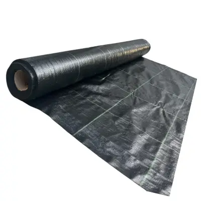 Agrotextil antiburuieni 1m latime, 50m L, folie neagra 100g/mp