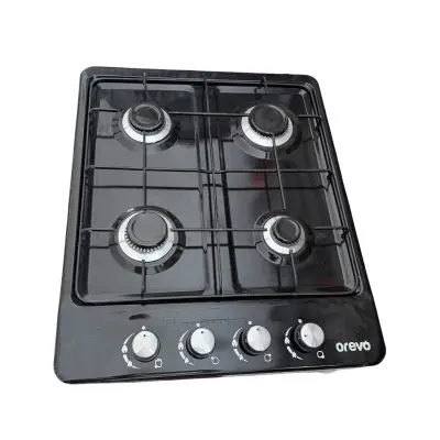 Aragaz 4 ochiuri pe gaze naturale, fara cuptor, negru