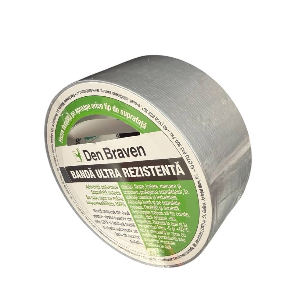 Banda de reparare 4.8 cm x 25 M (metri), argintie, Den Braven Banda de reparare 4.8 cm x 25 M (metri), argintie, Den Braven