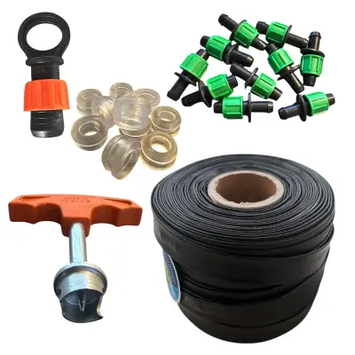 Sistem picurare banda 20 cm / 100m, 2.2 l/h, 21 accesorii si 10 start conectori