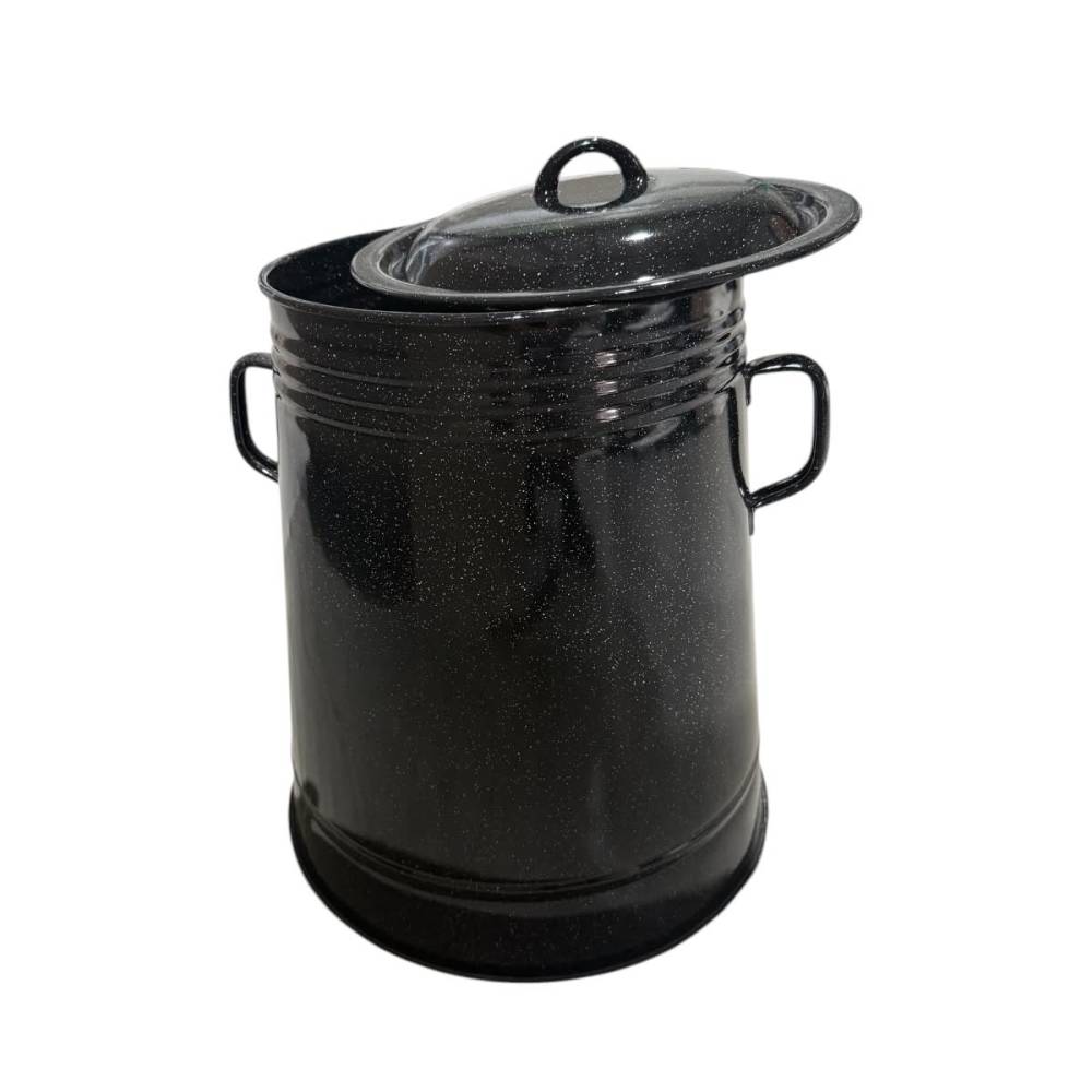 Garnita emailata 30 litri neagra (bidon untura) Garnita emailata 30 litri neagra (bidon untura)
