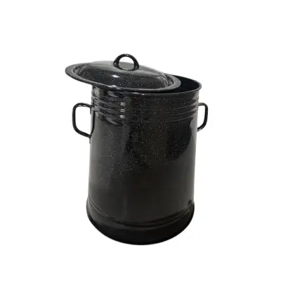 Garnita emailata 5 litri neagra (bidon untura)