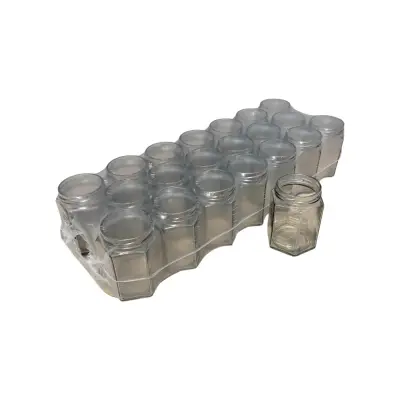 Borcan 280ml sticla, hexagonal 20buc/set