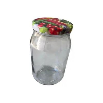 Borcan cu capac 1.7 litri din sticla (transparent)