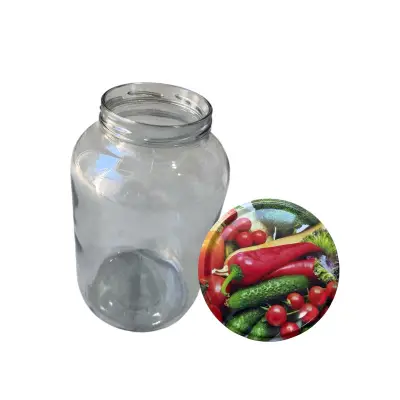 Borcan sticla 3 litri cu capac (transparent)