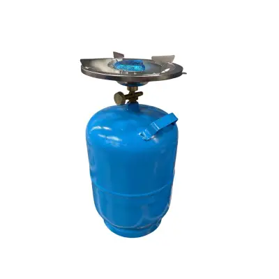Butelie camping 5 kg (gaz), 12 litri cu arzator, albastra