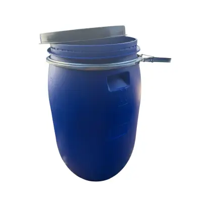 Butoi plastic 120 litri (bidon) cu cerc metalic