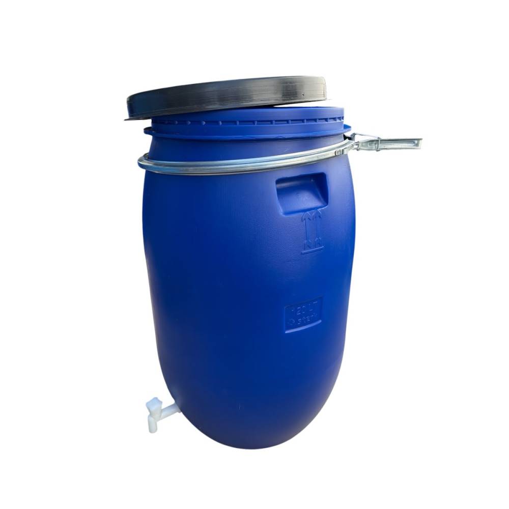 Butoi plastic 120 litri cu cerc metalic si robinet (bidon) Butoi plastic 120 litri cu cerc metalic si robinet (bidon)