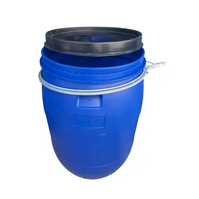 Butoi plastic 180 litri (bidon) cu cerc metalic
