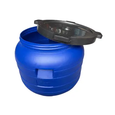 Butoi plastic 100 litri (bidon) cu capac