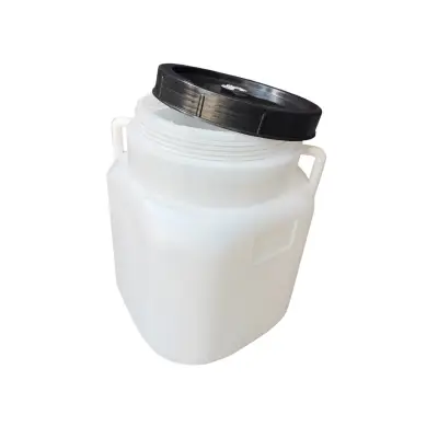 Butoi plastic 20 litri patrat, alb