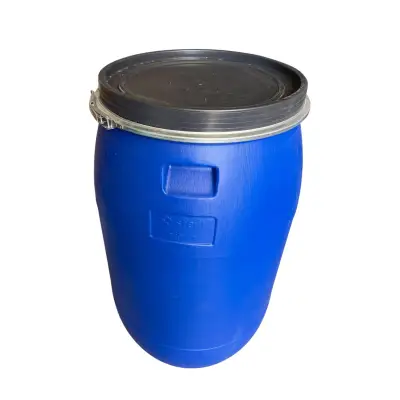 Butoi plastic 220 litri (bidon) cu cerc metalic