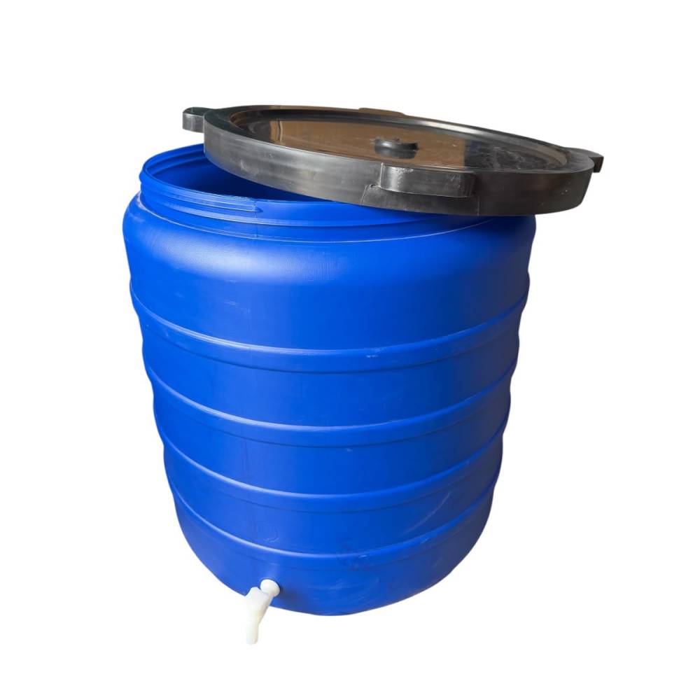Butoi plastic 300 litri (bidon) cu robinet Butoi plastic 300 litri (bidon) cu robinet