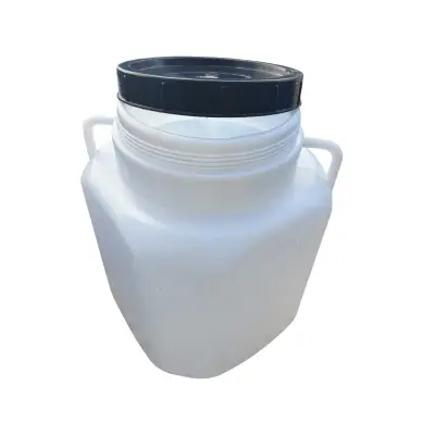 Butoi plastic 40 litri, patrat, alb