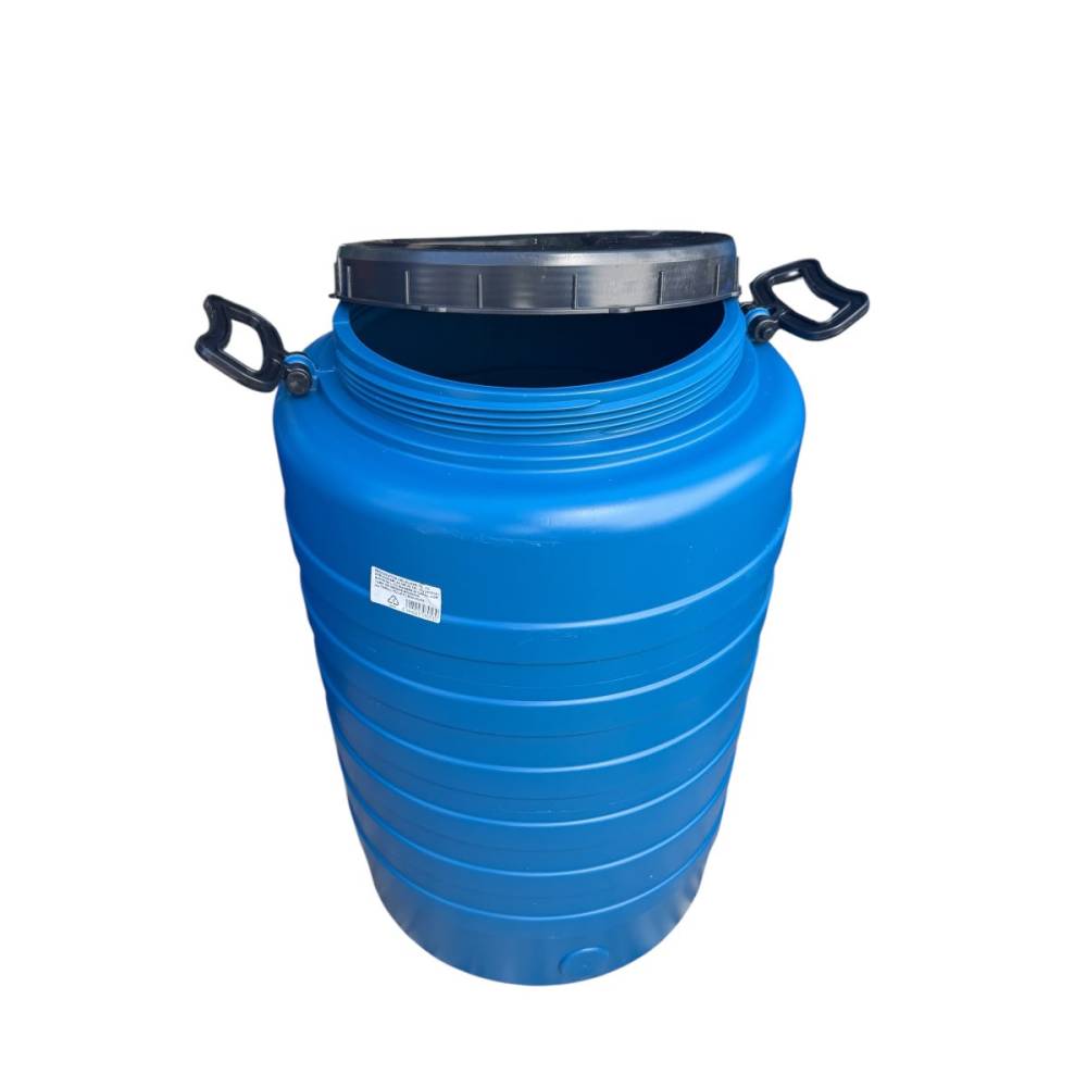 Butoi plastic 60 litri cu manere, albastru Butoi plastic 60 litri cu manere, albastru